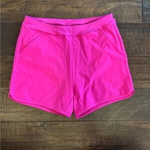 Lands' End girls Pink Swim board Shorts